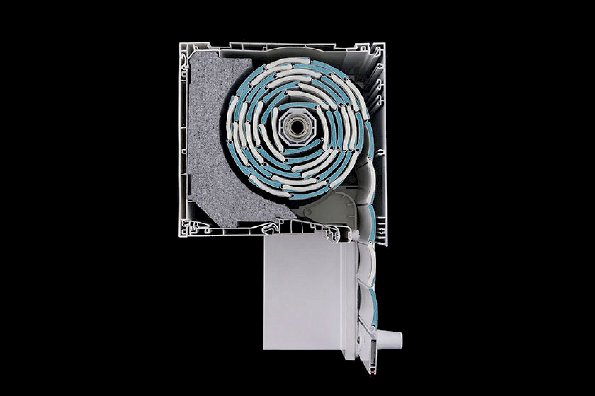 Thermal Insulating Composite Add-on Box (Kömmerling) 20.5×21.8 - THERMAL INSULATING PVC BOXES