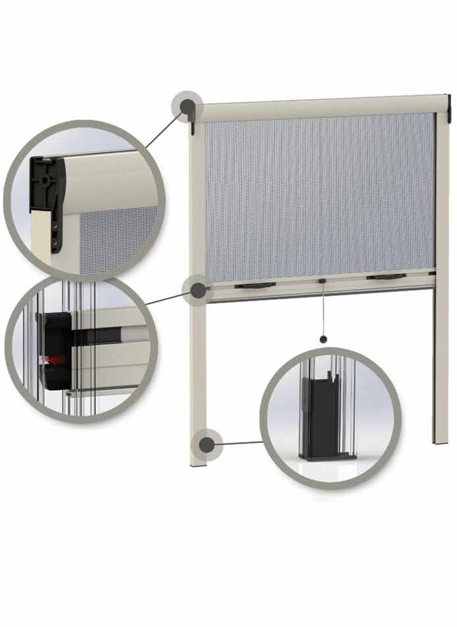 VERTICAL INSECT SCREENS (CLICK CLOCK)