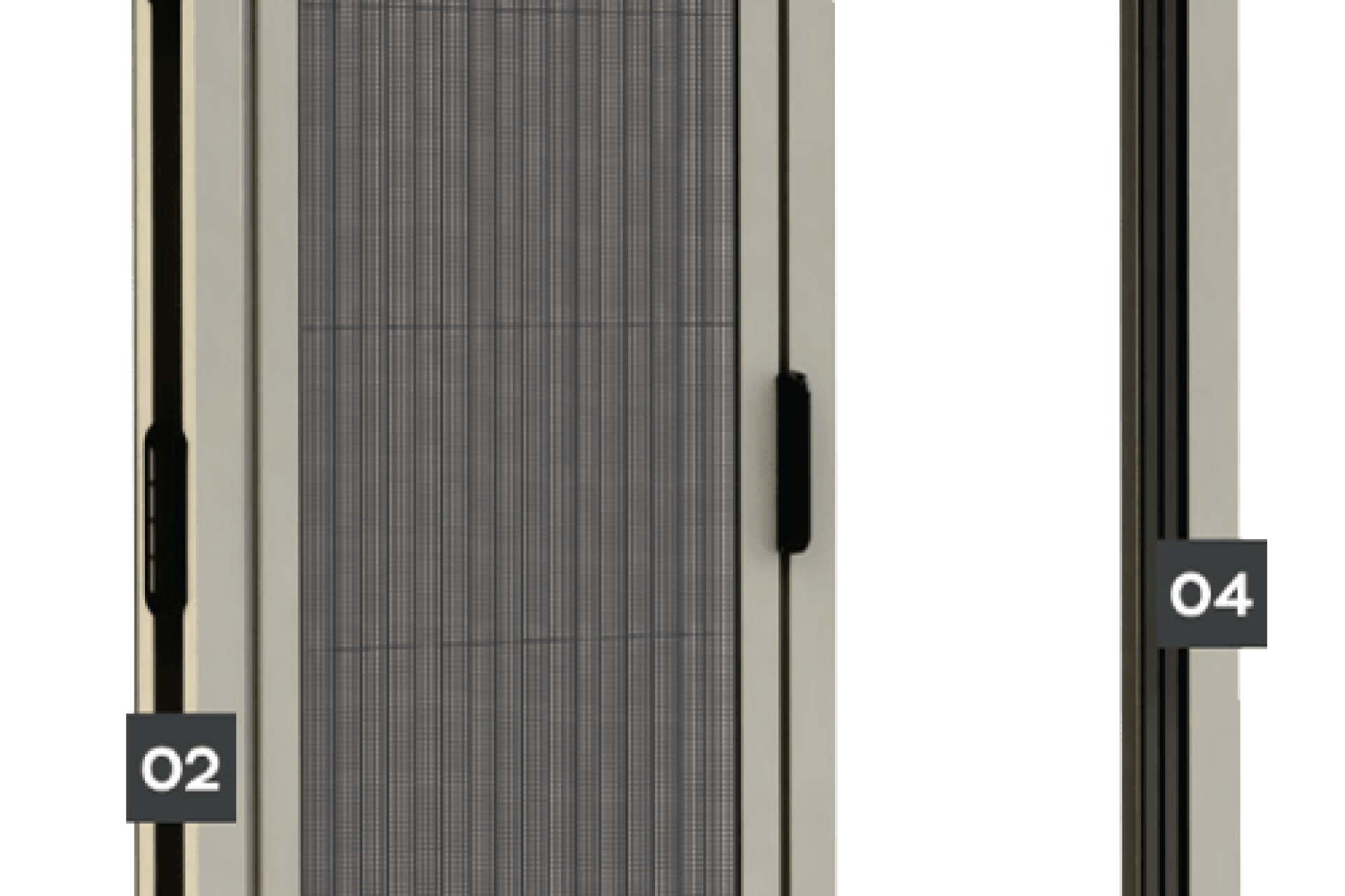 WITH PLEATED MESH - INSECT SCREENS