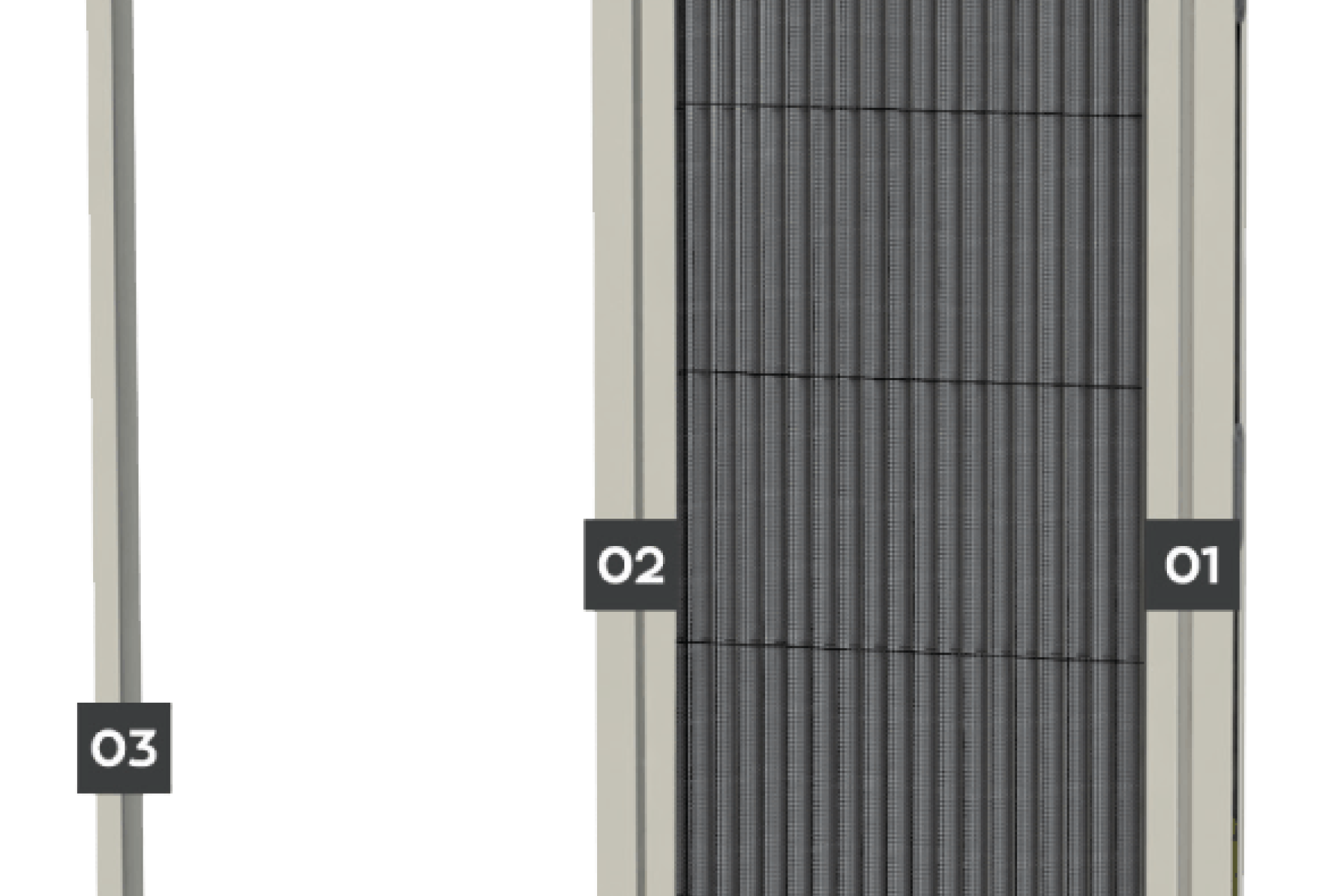 PLISSE - WITH PLEATED MESH