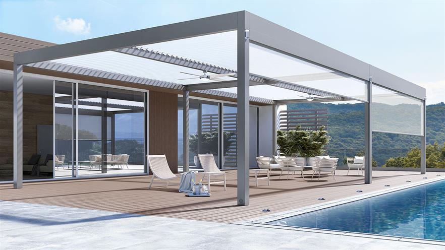 BIOCLIMATIC PERGOLAS WITH MOVABLE SLATS